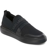 Karl Lagerfeld Paris Men Slip On Sneakers LF1SAA04 US 13M Black Leather ... - £88.11 GBP