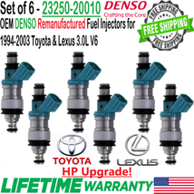 Genuine Denso HP Upgrade x6 Fuel Injectors For 1999-2003 Toyota Solara 3.0L V6 - £160.74 GBP