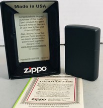 Zippo Lighter - Model 218 Regular Black Matte - Full Size - Manufactured... - £13.97 GBP