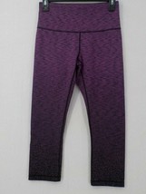 Kirkland Signature Ladies Legging SZ M Purple Flecked Crop Activewear Bottoms - £8.59 GBP