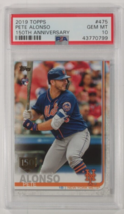 2019 Topps Pete Alonso 150th Anniversario #475 PSA 10 Gemma come Nuovo - $208.50