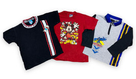3pc Lot Vtg 90s Kids Shirts Mickey Mouse Batman Rugrats Tommy USA Made Sz 4 5 6 - £26.70 GBP