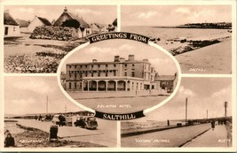 Vtg Postcard 1930s Valentine&#39;s - Greetings From Salthill Ireland Multiview UNP - £13.57 GBP