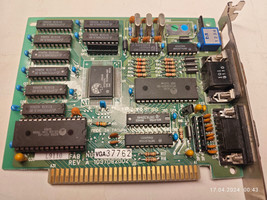 1988 8-Bit ISA EGA / VGA Card OAK OTI 037C Rev A 1037082002 256KB DRAM DOS - $79.13