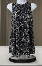 Apt 9 Black and White Floral Sleeveless Swing Dress Women's Size Medium - $14.84