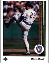 1989 Upper Deck 292 Chris Bosio  Milwaukee Brewers - £0.77 GBP