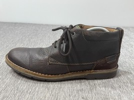 Clarks Collection Edgewick Mid Shoes Mens 9.5 M Brown Leather Ankle Boot... - $24.74