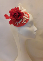 Fascinator hat 40s50s Red Hat fascinator #Red  Feather hat fascinator   Race,Coc - £26.08 GBP