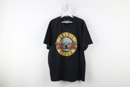 Retro Y2K Mens XL Faded Spell Out Guns n Roses Band Short Sleeve T-Shirt Black - £28.09 GBP