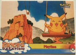 Topps Pokemon Card Pikachu&#39;s Vacation Playtime - Pikachu Movie Animation Ed. - £4.59 GBP