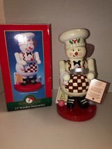 Kurt Adler Chef Frosty 12" Wooden Nutcracker IOB - £39.92 GBP