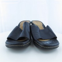Rockport Women Slide Shoes  Black Leather Slip On Size 6 Medium (B, M) - £13.19 GBP