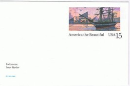 USPS Postcard America The Beautiful Baltimore Inner Harbor Schooner - $2.96