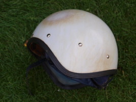 Vintage Soviet Russian Ussr Motorcycle Open Face Helmet Steam Punk - £46.51 GBP