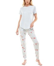 Roudelain Womens Whisper Luxe Short Sleeve Top and Jogger Pants Pajama Set - £29.57 GBP