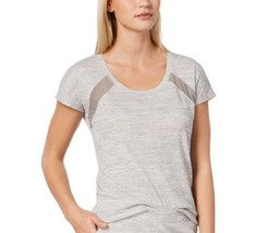Alfani Womens Mesh-Stripe Scoop Neck Pajama Top Only,1-Piece,Ace Dye Gray Size M - £31.15 GBP