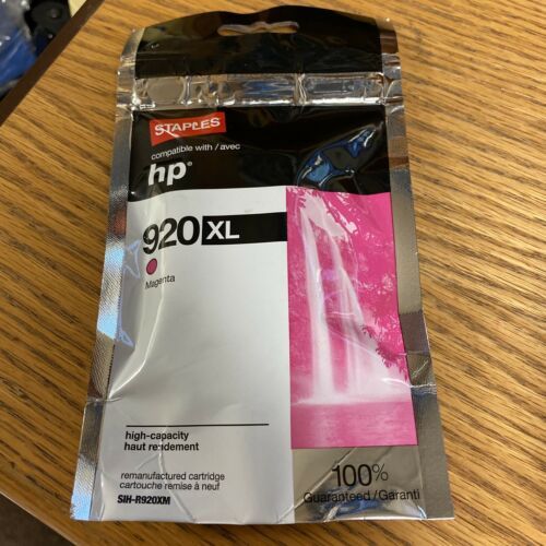 Staples HP Compatible 920XL Magenta High Capacity Remanufactured Cartridge - $8.90