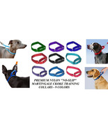 SM-MEDIUM DOG NO-SLIP Martingale&quot;Greyhound&quot;Choke Nylon TRAINING COLLAR O... - £7.61 GBP+