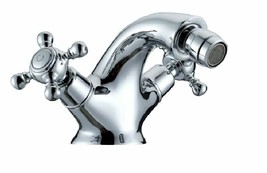 Double handles bathroom bidet faucet mixer tap Single hole chrome deck mounted - $89.09