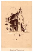 Dutch Happy New Year Vintage Vintage Building Church Postcard Unposted - £3.90 GBP