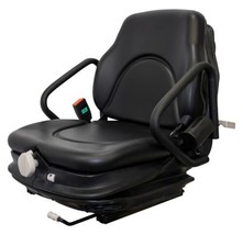 Black Vinyl Suspension Seat for Forklifts &amp; Rollers - 13&quot; Mount - $549.99