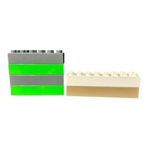 6 LEGO Duplo Lot  2x6x1   2x8x1  Bricks Lot Assorted Colors - £4.71 GBP