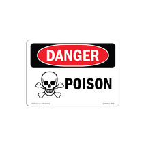Danger Poison OSHA Decal Sign - $20.99