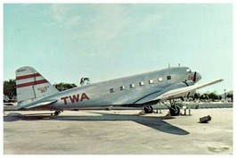 TWA Transcontinental &amp; Western Air Inc Douglas DC 2 Airplane Postcard - £20.05 GBP