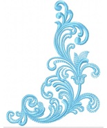 Floral Ornament machine embroidery design – instant download - $4.79 CAD