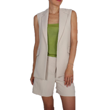 THEORY Womens Vest Sedeia Solid Beige US 6 G0309101 - £72.39 GBP