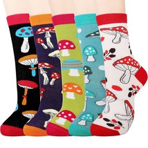 Women&#39;S Mushroom Socks Mushroom Gifts For Women Fun Funny Cute Socks - £22.01 GBP