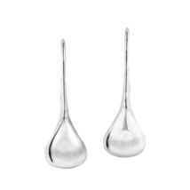 Classy Teardrop Hook .925 Sterling Silver Dangle Earrings - $20.19