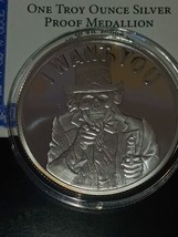 1 Oz .999 Pure Silver Proof 2014 Slave Uncle Sam Round Coa &amp; Box Silver Shield - £57.34 GBP