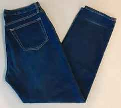 Banana Republic Denim Blue Jeans classic wide leg Size 14 100% Cotton - $19.79