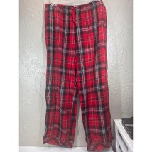 Victorias Secret Pajama Pants Red Black Buffalo Plaid Elastic Waist Wome... - $409.56 MXN