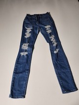 Pacsun Jegging Jeans Women’s Blue Distressed Pockets Size 24-Skinny - $16.85