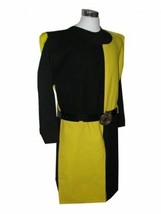 MEDIEVAL Black Yellow Knight Tunic Surcoat Sleeveless Renaissance LARP SCA - $65.62+