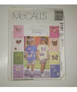 McCall&#39;s 2191 Size 3 4 5 Childrens&#39; T-Shirt Pull-on Shorts Pouch Visor - £10.11 GBP