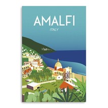 HomeRoots 399079 36 x 24 in. Vibrant Amalfi Coast Blue Canvas Wall Art - $170.84