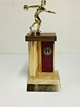 Vintage BOWLING Trophy, Ladies Womens Bowling. HIGH INDIVIDUAL GAME . 19... - $18.50