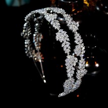 Vintage Baroque 2 Layer Crystal Headband Luxury Bridal Headdress Girl Gift Weddi - £98.73 GBP