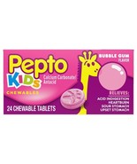 Pepto Bismol Kids*06/2025*Bubblegum Flavor 24 Chewable Tablets - $160.01 MXN