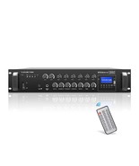 360 W 6-Zone 70V/100V Commercial Power Amp With Bluetooth - £312.21 GBP