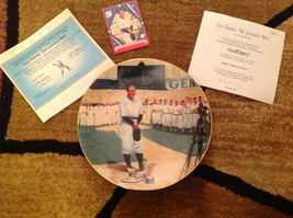 Lou Gehrig Luckiest Man 22 Kt Gold Rim Plate Bradford Exchange Baseball ... - $44.99