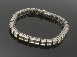 DORSON&#39;S 925 Sterling Silver - Vintage Cubic Zirconia Tennis Bracelet - BT6695 - £58.15 GBP