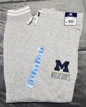 Champion University Of Michigan Wolverines Womens Gray Jogger Sweat Pants-Large - £35.60 GBP