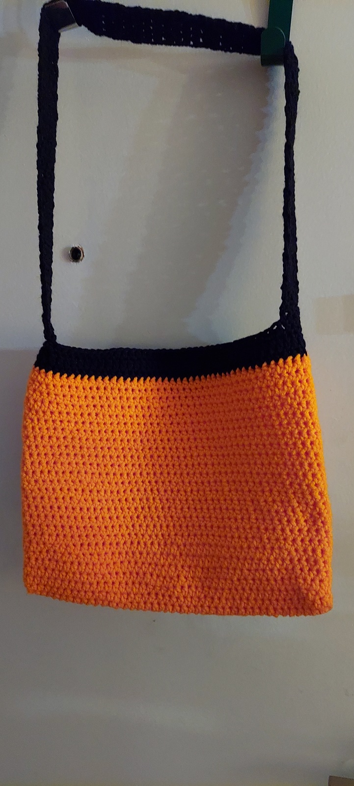 Pumpkin Spice Rack, hand crocheted purse/tote, 15 inches wide, 12 inch d... - $20.00