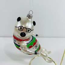 Trimsetter By Dillards Polar Bear Playing Handcrafted Glass Ornament Italy - £27.69 GBP