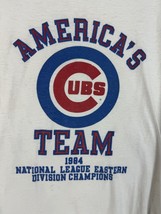 Vintage Chicago Cubs T Shirt Single Stitch 1984 Division Champs Medium USA 80s - £31.28 GBP