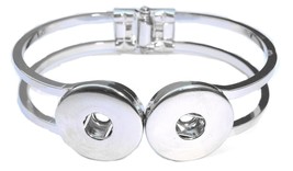 Thick Bangle Bracelet with Two Snaps - $5.82